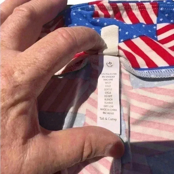 Lularoe TC (10-16) American flags leggings! The perfect Summer print. NWOT - Picture 4 of 5